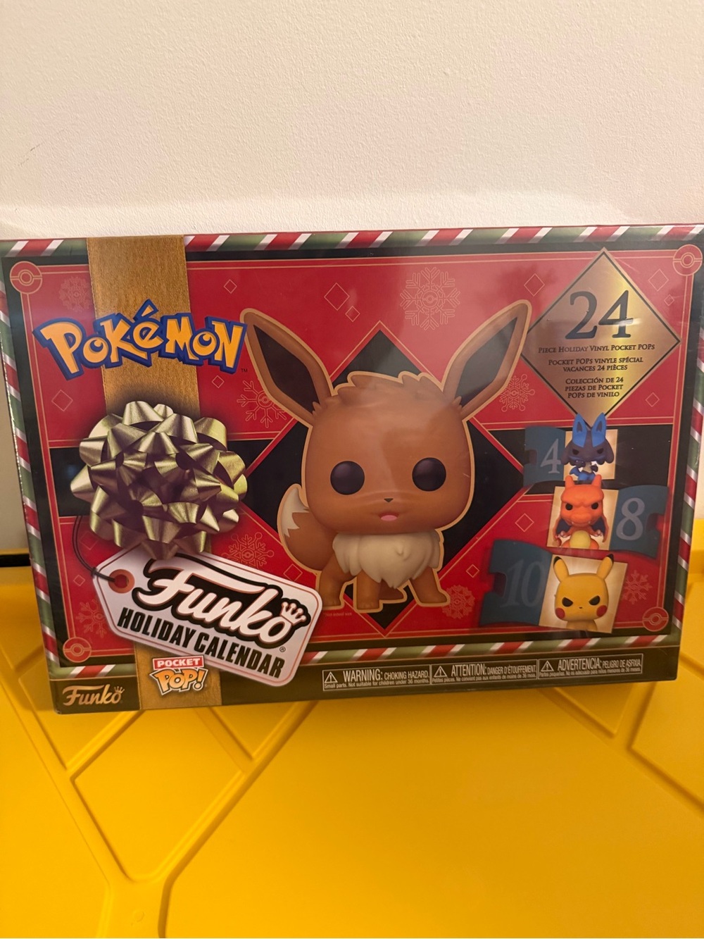 Funko Pokémon Eevee Holiday Calendar Red Gold Brown